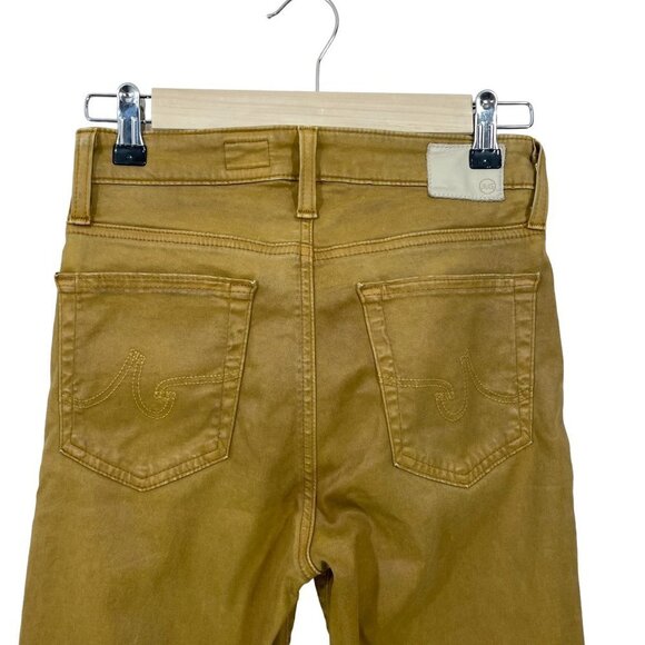 Adriano Goldschmied Size 26 The Quinne Crop High Rise Kick‎ Flare Jeans  Mustard - Picture 5 of 9